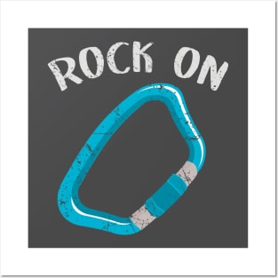 Rock on distressed logo Posters and Art